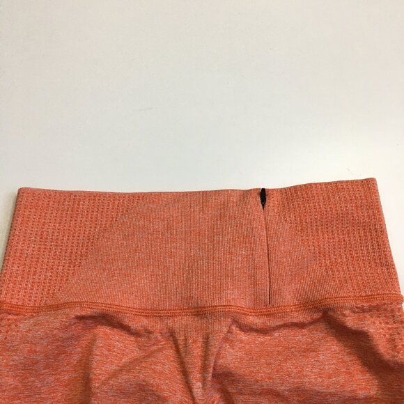 GYMSHARK Orange Zip Pocket Ruching Butt Enhancer Stretch Activewear Legging - Picture 8 of 14
